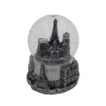 Paris Silver Snow Ball with Music