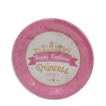 Pink Princess Birthday Plates 10 pcs