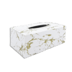 Plastic White Marble Tissue Box