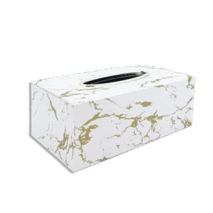 Plastic White Marble Tissue Box