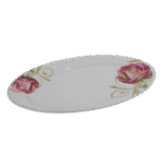 Porcelain 2 Flowers Oval Plate