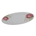 Porcelain 2 Flowers Oval Plate
