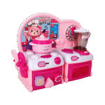 Pretend Play Kitchen Cooking Set with Light & Sound
