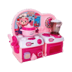 Pretend Play Kitchen Cooking Set with Light & Sound