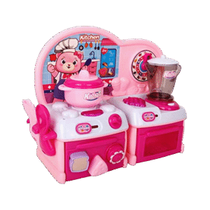 Pretend Play Kitchen Cooking Set with Light & Sound