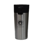 Radiant Metallic Vacuum Flask with Dark Lid