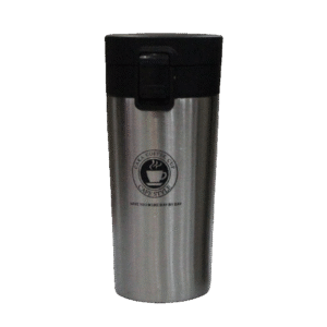 Radiant Metallic Vacuum Flask with Dark Lid