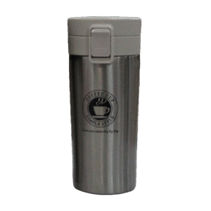 Radiant Black Vacuum Flask with Light Lid