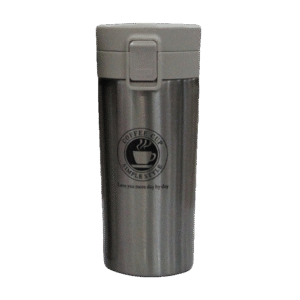 Radiant Black Vacuum Flask with Light Lid