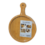 Round 23x33cm Wooden Cutting Board with Hand