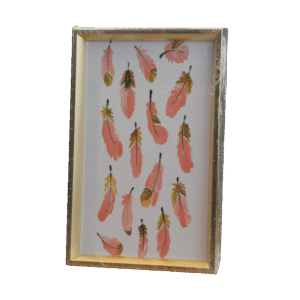 Scattered Pink Leaves Golden Portrait