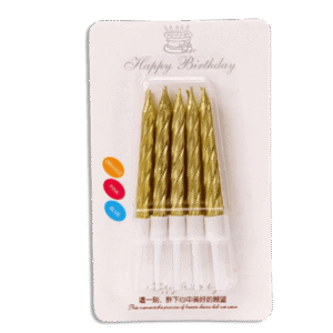 Set of 5pcs Gold Candles