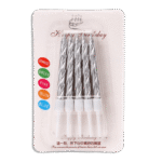 Set of 5pcs Silver Candles