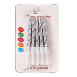 Set of 5pcs Silver Candles