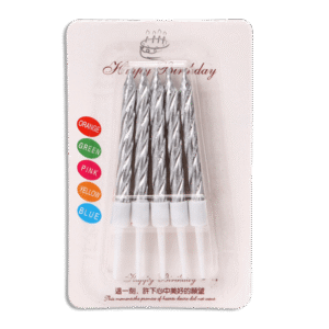 Set of 5pcs Silver Candles