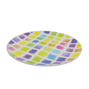 Set of 6pcs Flat Melamine Colored 20cm Plates2