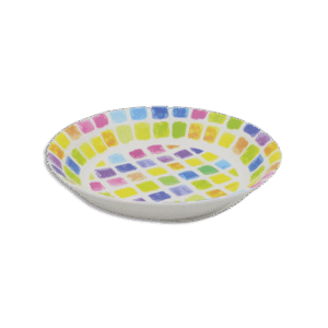 Set of 6pcs Melamine Colored 21cm Deep Plates2