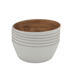 Set of 6pcs Melamine Wooden Shape 16cm Bowl