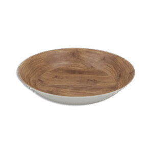 Set of 6pcs Melamine Wooden Shape 21cm Deep Plates2