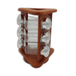 Set of 9pcs Wooden Spice Jars with Rotating Stand