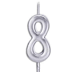 Silver Candle Number Eight