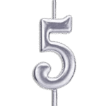 Silver Candle Number Five