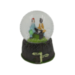 Sitting Couple Garden Snow Ball with Music