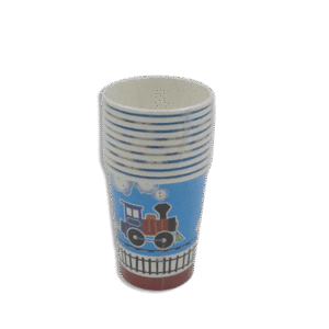 Train Birthday Designed Cups 10pcs