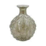 Turkish Black Decor Ribbed Vase