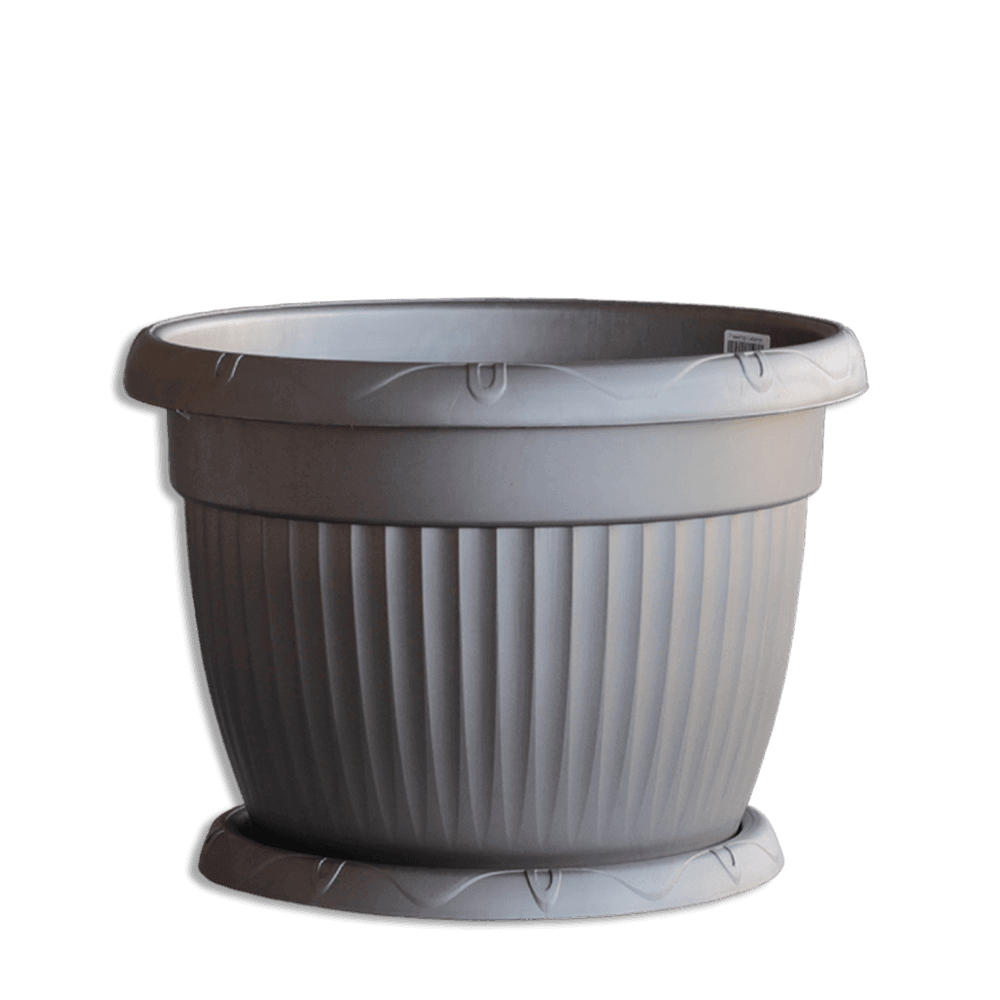 3M-Plast-Flora-40cm-Silver-Round-Pot