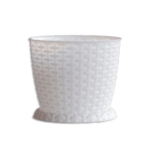 3M Plast Rosa 20cm White Round Pot