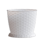 3M Plast Rosa 25cm White Round Pot