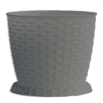 3M Plast Rosa 30cm Grey Round Pot