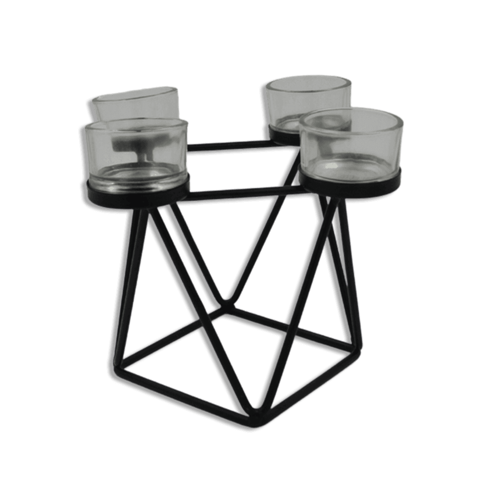 Black-Designed-Candles-Stand-with-4-Glass-Cups