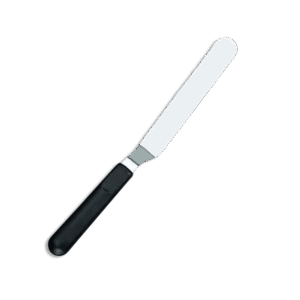 Black Handle Stainless Steel 16cm Cream Spatula