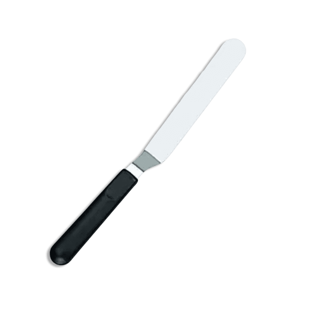 Black-Handle-Stainless-Steel-16cm-Cream-Spatula
