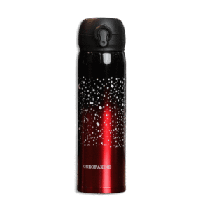Black & Red Dotted 500ml Vacuum Flask