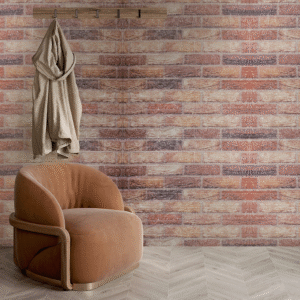 Brick Brown & Beige Combo Wallpaper1