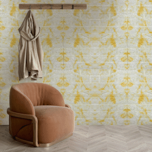 Brick Gold & White Combo Wallpaper1