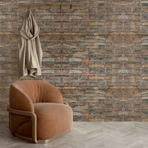 Brick Olive & Brown Combo Wallpaper