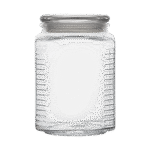 Dashed Edges 800ml Glass Jar with Pressure Lid