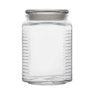 Dashed Edges 800ml Glass Jar with Pressure Lid