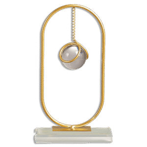 Crystal Ball with Gold Decor & Rectangular Base