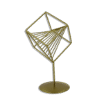 Gold Cube Stand Decor