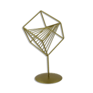Gold Cube Stand Decor