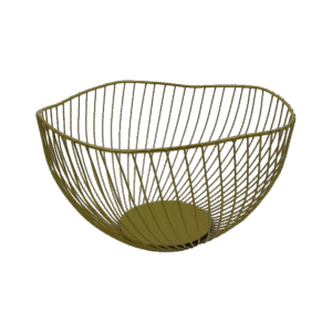 Iron 25cm Wavy Golden Basket