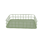 Iron Green Rectangular Basket