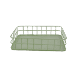 Iron Green Rectangular Basket