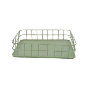 Iron Green Rectangular Basket
