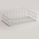 Iron White Rectangular Basket